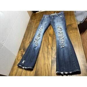 Stetson 816 Classic Bootcut Jeans Size 6 Long Distressed Jeans